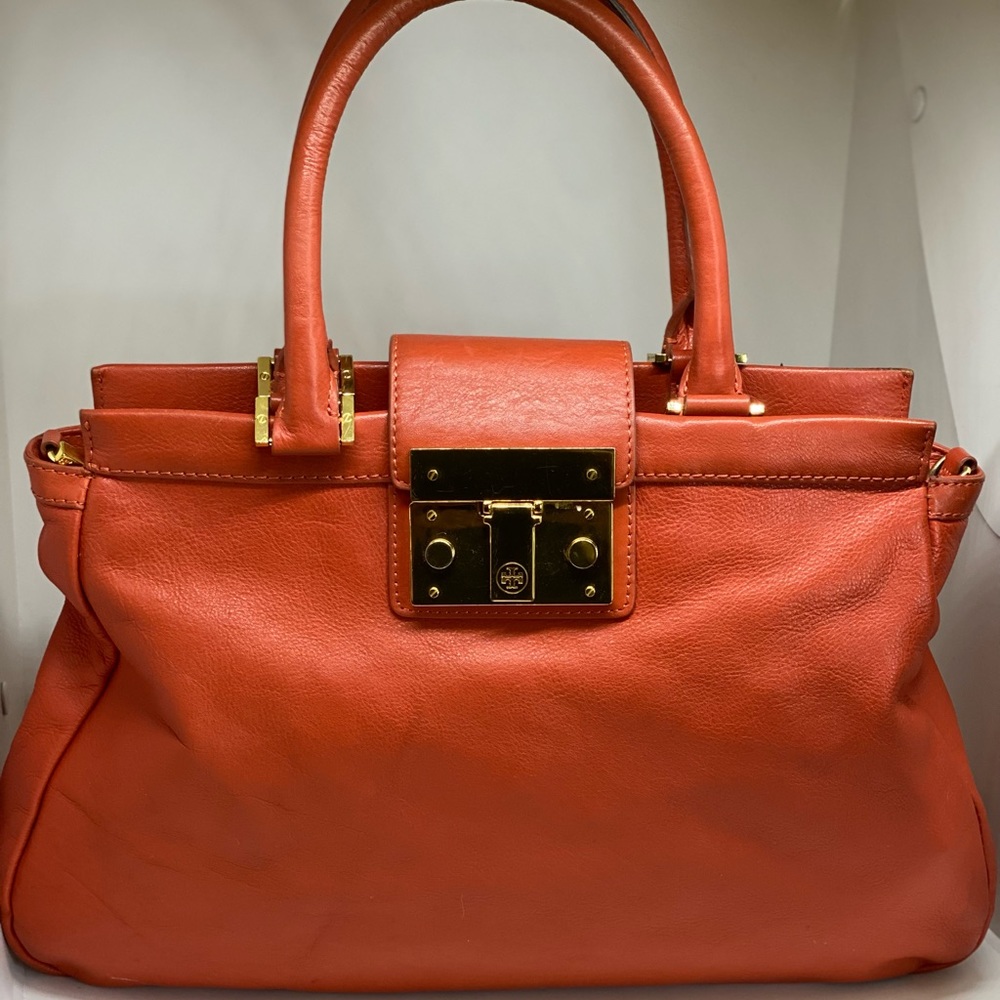 TORY BURCH Salmon Leather Tote - Picture 3 of 15